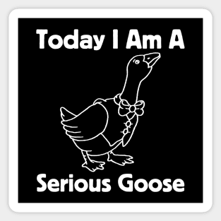 Today I Am A Serious Goose Sticker